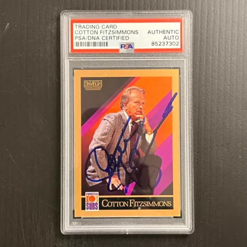 1990 SKYBOX #321 COTTON FITZSIMMONS SIGNED CARD AUTO PSA SLABBED SUNS COLLECTIBLE MEMORABILIA