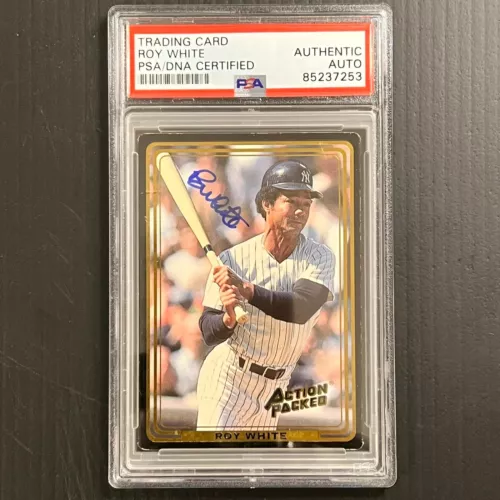 1992 HI-PRO #34 ROY WHITE SIGNED CARD PSA SLABBED AUTO YANKEES COLLECTIBLE MEMORABILIA