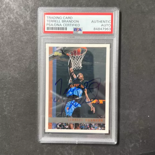 1997 TOPPS #113 TERRELL BRANDON SIGNED CARD AUTO PSA/DNA SLABBED CAVS COLLECTIBLE MEMORABILIA