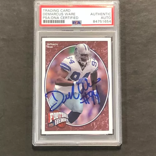 2006 UPPER DECK #27 DEMARCUS WARE SIGNED CARD PSA/DNA AUTO SLABBED DALLAS COWBOY COLLECTIBLE MEMORABILIA