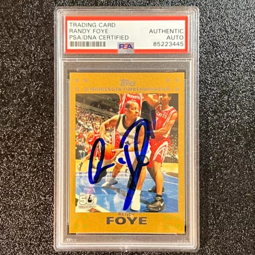 2007-08 Topps Basketball #109 Randy Foye Signed Card AUTO PSA Slabbed RC Minneso