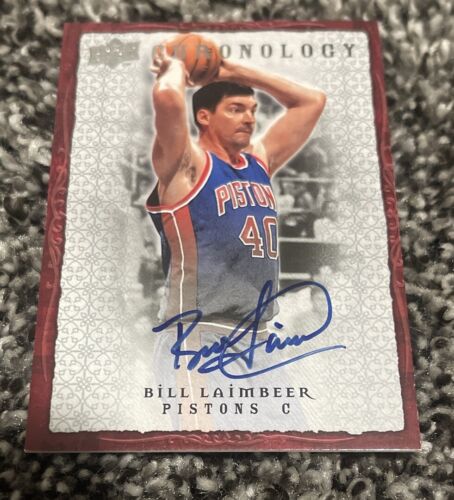 2007-08 UPPER DECK CHRONOLOGY AUTO BILL LAIMBEER #6 AUTO COLLECTIBLE MEMORABILIA
