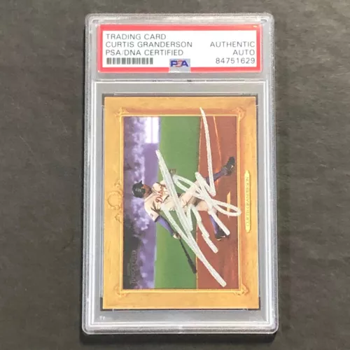 2007 TOPPS TOTAL #79 CURTIS GRANDERSON SIGNED CARD PSA SLABBED AUTO TIGERS COLLECTIBLE MEMORABILIA