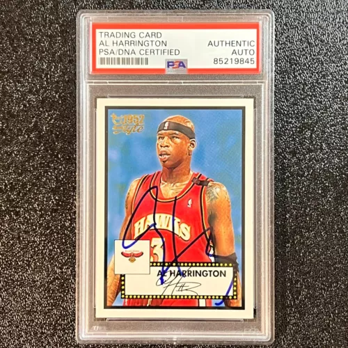 2008-09 TOPPS BASKETBALL #38 AL HARRINGTON SIGNED CARD AUTO PSA SLABBED PACERS COLLECTIBLE MEMORABILIA