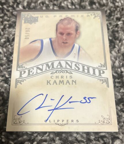 2008-09 UD PREMIER PREMIER PENMANSHIP /50 CHRIS KAMAN #PEN-CK AUTO COLLECTIBLE MEMORABILIA