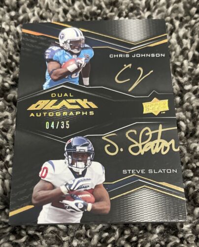 2009 UPPER DECK UD BLACK DUAL BLACK AUTOGRAPH CHRIS JOHNSON ROOKIE 4/35 SSP COLLECTIBLE MEMORABILIA