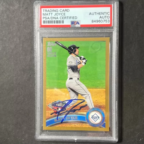 2011 TOPPS #US287 MATT JOYCE SIGNED CARD PSA SLABBED AUTO RAYS COLLECTIBLE MEMORABILIA