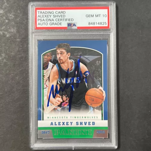 2012-13 PANINI BASKETBALL #297 ALEXEY SHVED SIGNED CARD AUTO 10 PSA SLABBED TIMB COLLECTIBLE MEMORABILIA