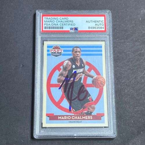 2012 NBA LIFETIME #127 MARIO CHALMERS SIGNED CARD AUTO PSA SLABBED HEAT COLLECTIBLE MEMORABILIA