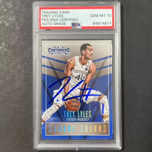2014-2015 PANINI CONTENDERS DRAFT PICKS #46 TREY LYLES SIGNED AUTO 10 PSA SLABBE COLLECTIBLE MEMORABILIA