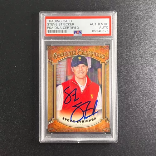 2014 GOODWIN CHAMPIONS #109 STEVE STRICKER SIGNED CARD PSA/DNA AUTOGRAPHED SLABB COLLECTIBLE MEMORABILIA