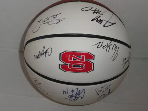 2015 NC STATE WOLFPACK TEAM SIGNED BASKETBALL MARK GOTTFRIED LACEY BARBER N.C.