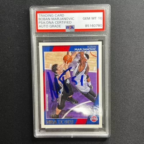 2016-17 NBA HOOPS #233 BOBAN MARJANOVIC SIGNED AUTO 10 CARD PSA/DNA SLABBED PIST COLLECTIBLE MEMORABILIA