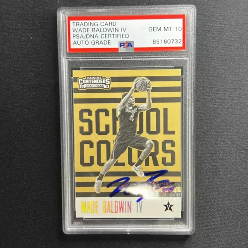 2016-17 PANINI CONTENDERS DRAFT PICKS #17 WADE BALDWIN IV SIGNED CARD AUTO 10 PS COLLECTIBLE MEMORABILIA