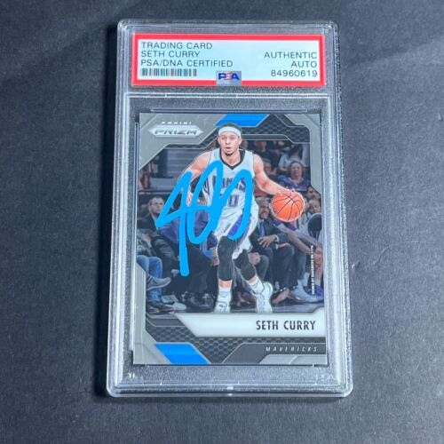 2016-17 PANINI PRIZM #157 SETH CURRY SIGNED CARD AUTO PSA SLABBED MAVERICKS COLLECTIBLE MEMORABILIA
