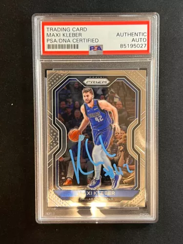 2018-19 PANINI PRIZM #186 MAXI KLEBER SIGNED CARD AUTO PSA/DNA SLABBED MAVERICKS COLLECTIBLE MEMORABILIA