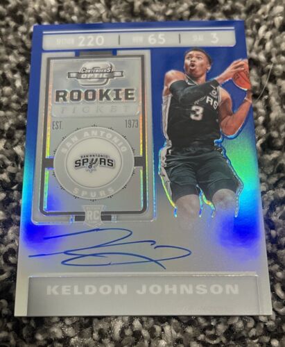 2019-20 OPTIC CONTENDERS KELDON JOHNSON ROOKIE TICKET BLUE RC ON CARD AUTO /99 COLLECTIBLE MEMORABILIA
