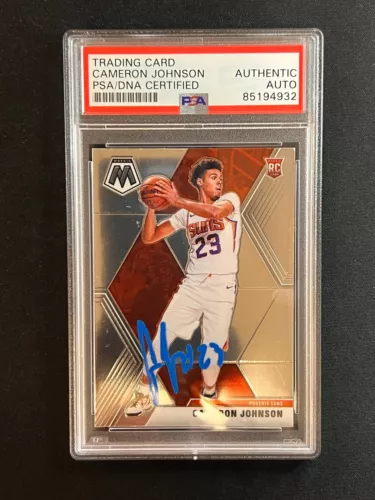 2019-20 PANINI MOSAIC #203 CAMERON JOHNSON SIGNED CARD PSA SLABBED AUTO COLLECTIBLE MEMORABILIA