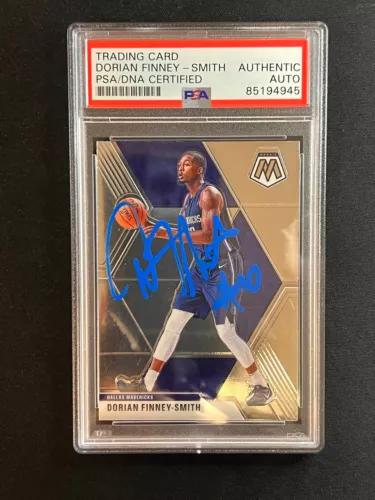 2019-20 PANINI MOSAIC #64 DORIAN FINNEY-SMITH SIGNED CARD AUTO PSA SLABBED MAVER COLLECTIBLE MEMORABILIA