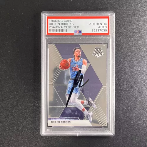 2019-20 PANINI MOSAIC #66 DILLON BROOKS SIGNED CARD AUTO PSA SLABBED GRIZZLIES COLLECTIBLE MEMORABILIA