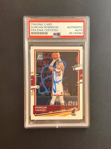 2020-21 PANINI DONRUSS OPTIC #48 DUNCAN ROBINSON SIGNED CARD AUTO PSA SLABBED HE COLLECTIBLE MEMORABILIA