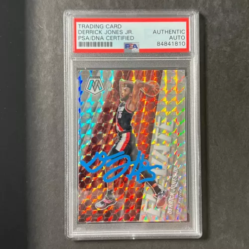 2020-21 PANINI PRIZM ELEVATE MOSAIC #4 DERRICK JONES JR. SIGNED CARD AUTO PSA/DN COLLECTIBLE MEMORABILIA