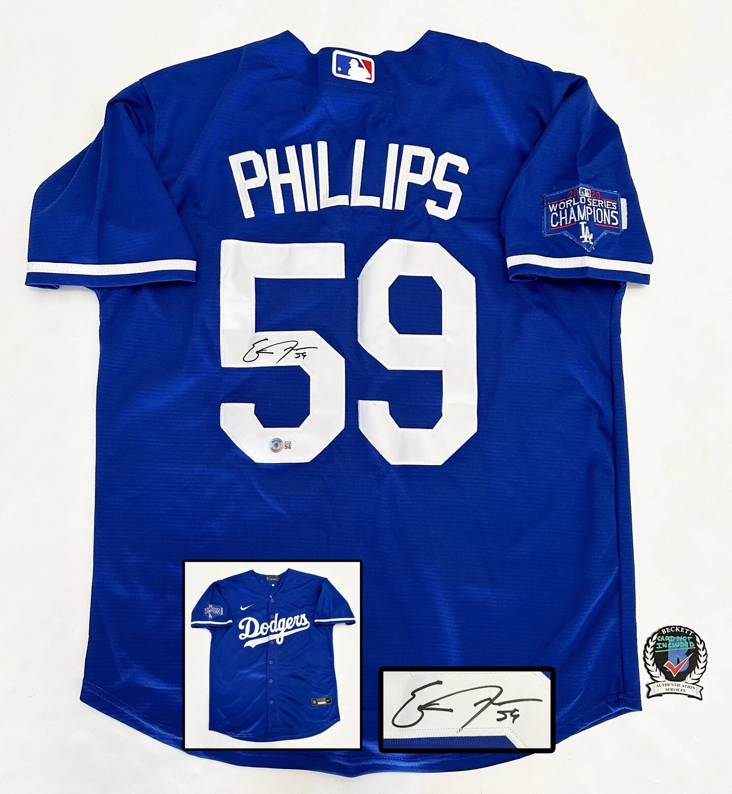Evan Phillips Signed Jersey Los Angeles Dodgers Beckett BAS COA