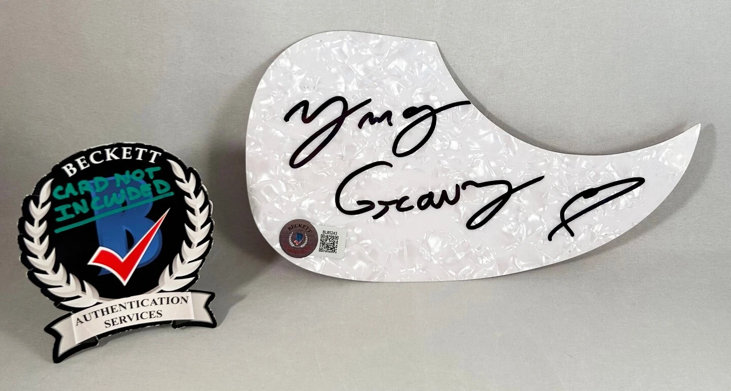 Young Gravy Signed Acoustic Pickguard Beckett BAS COA