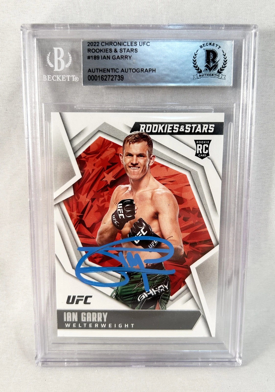 Ian Garry Signed Rookie Card 2022 Chronicles Rookies & Stars #189 Beckett BAS...