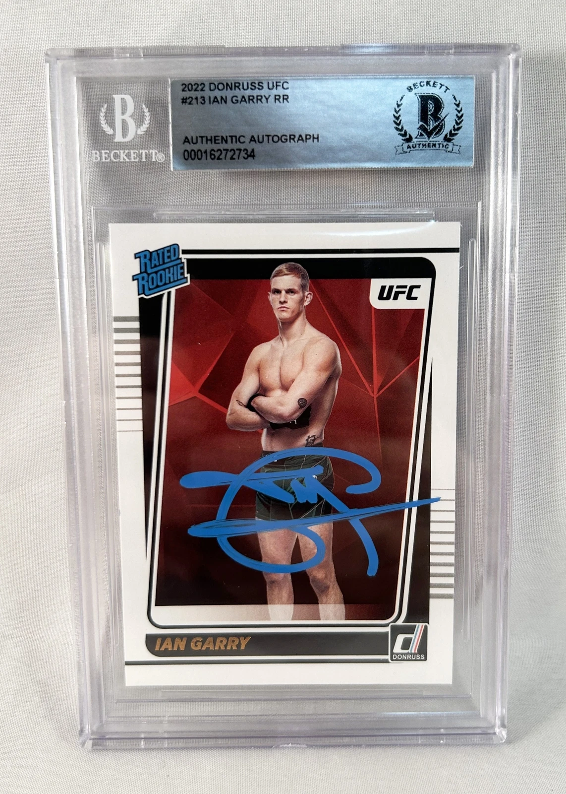 Ian Garry Signed Rookie Card 2022 Donruss #213 Beckett BAS COA