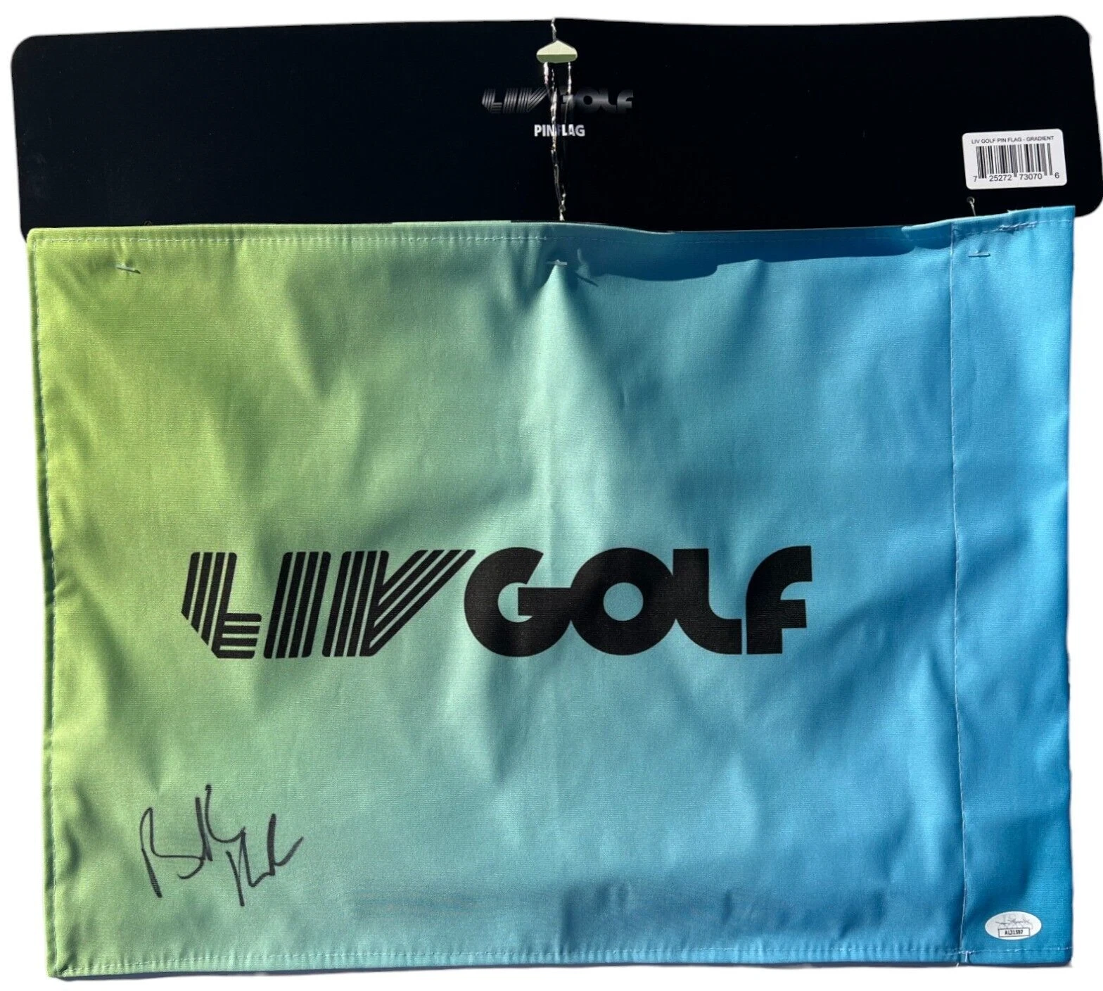 BROOKS KOEPKA SIGNED AUTOGRAPHED LIV GOLF PIN FLAG SMASH GC JSA ! COLLECTIBLE MEMORABILIA