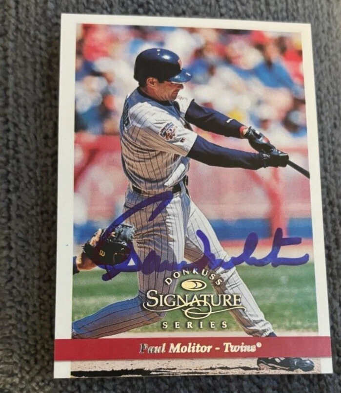 1997 Donruss signed autographed Signature #22 Paul Molitor Minnesota Twins