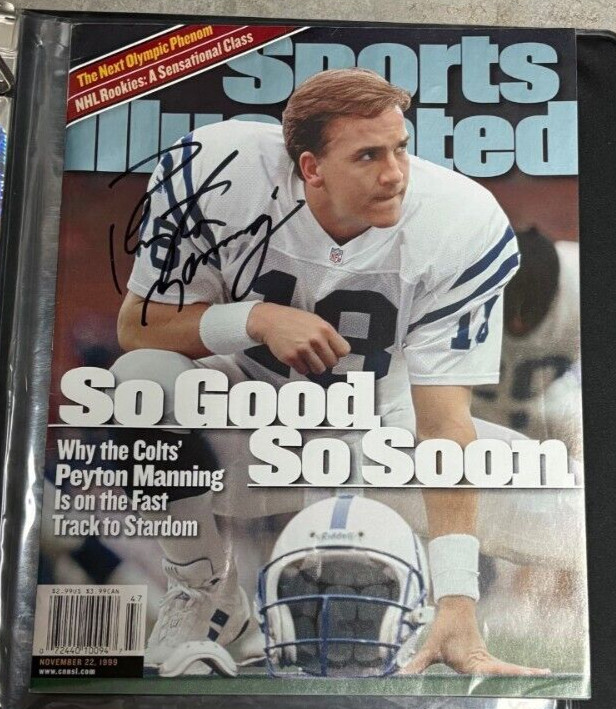 Peyton Manning signed autographed Sports Illustrated Magazine No Label 12/22/99