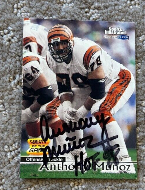 ANTHONY MUNOZ signed autographed 1999 Fleer Sports Illustrated Card Bengals