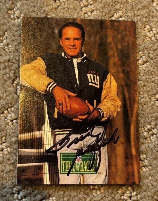 Frank Gifford signed autographed 1992 Pro Line Football Card Giants #428