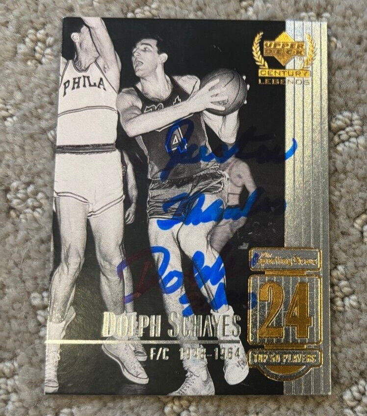 Dolph Schayes signed autographed 1998-99 Upper Deck Century Legends #24 Card