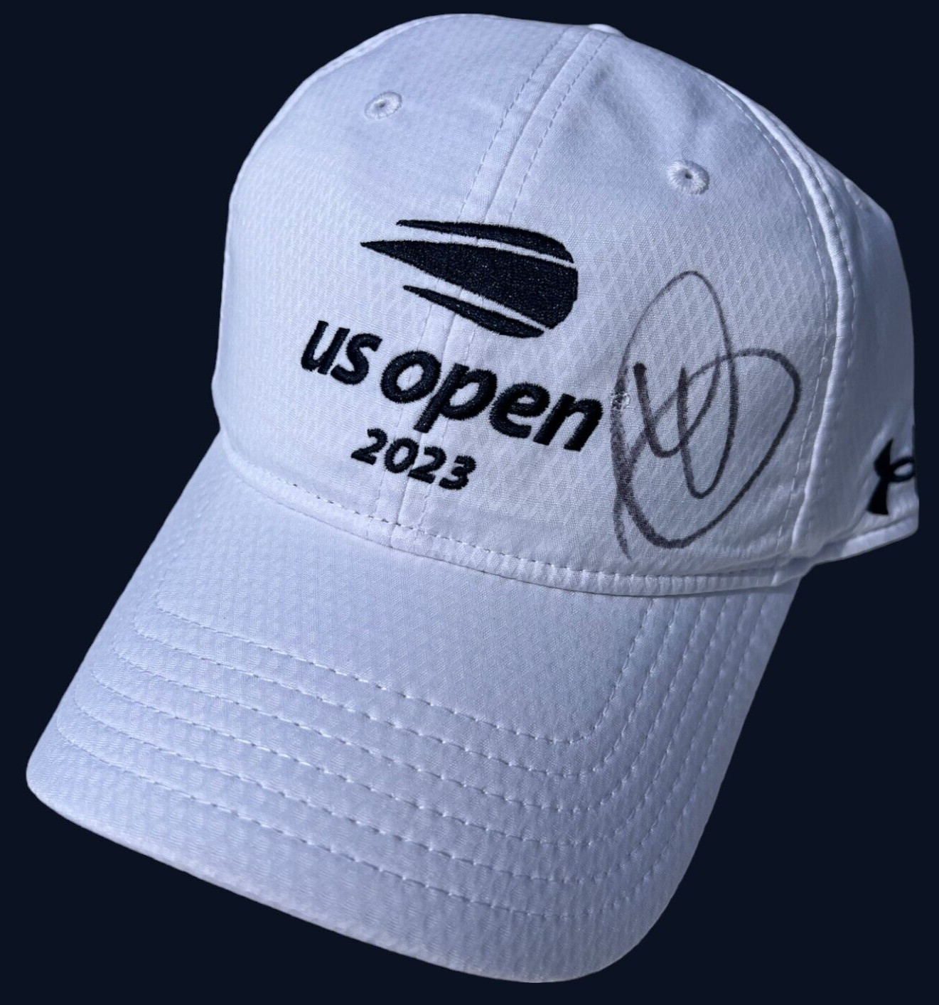 NOVAK DJOKOVIC SIGNED 2023 US OPEN TENNIS HAT CAP FRENCH WIMBLEDON AO JSA !