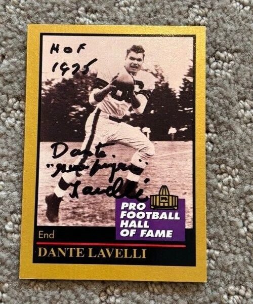 1991 Enor HOF #85 Dante Lavelli Signed AutographedbCleveland Browns Card