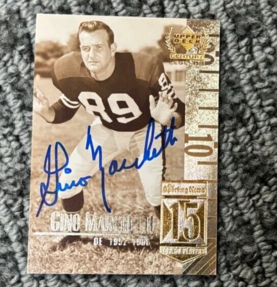 Gino Marchetti signed autographed 1999 Upper Deck Century Legends #15 Card Colts