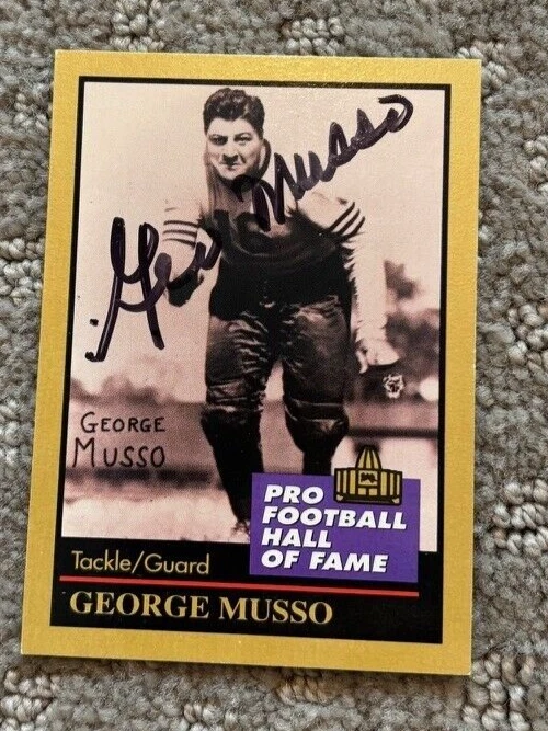 George Musso Signed 1991 Pro Football HOF Chicago Bears Autographed Card