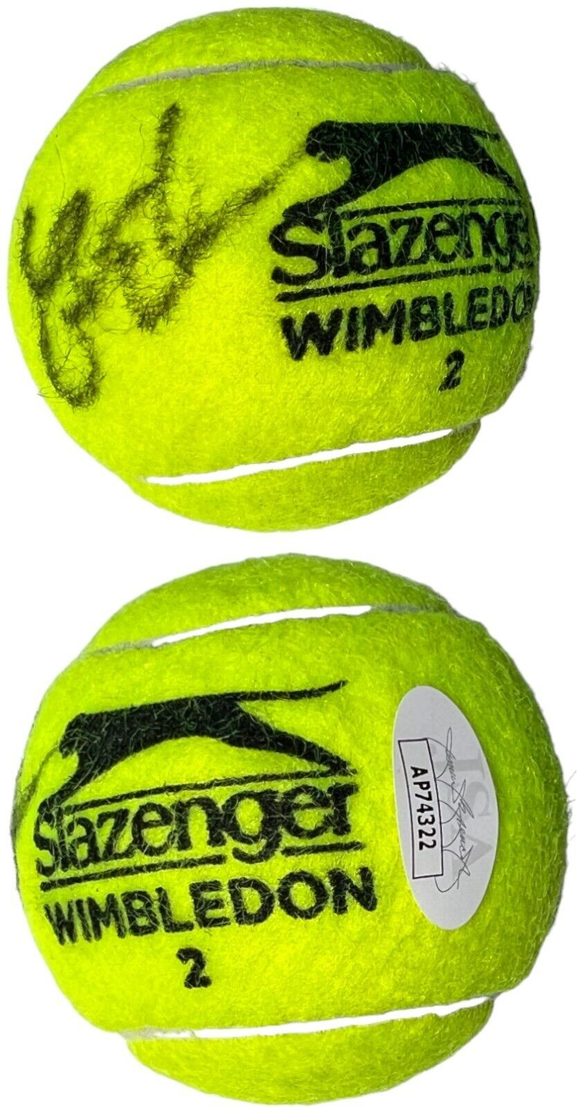 CHRIS CHRISTOPHER EUBANKS SIGNED AUTOGRAPHED WIMBLEDON TENNIS BALL JSA