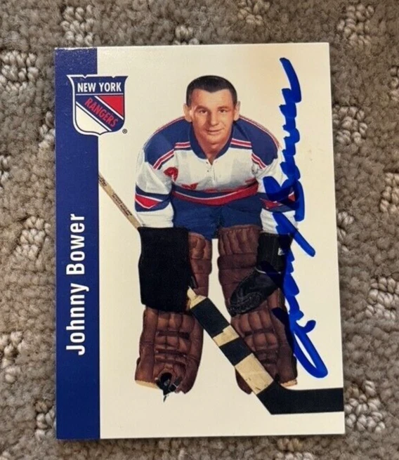 Johnny Bower signed Autographed 1994 Parkhurst 56-57 Missing Link Card