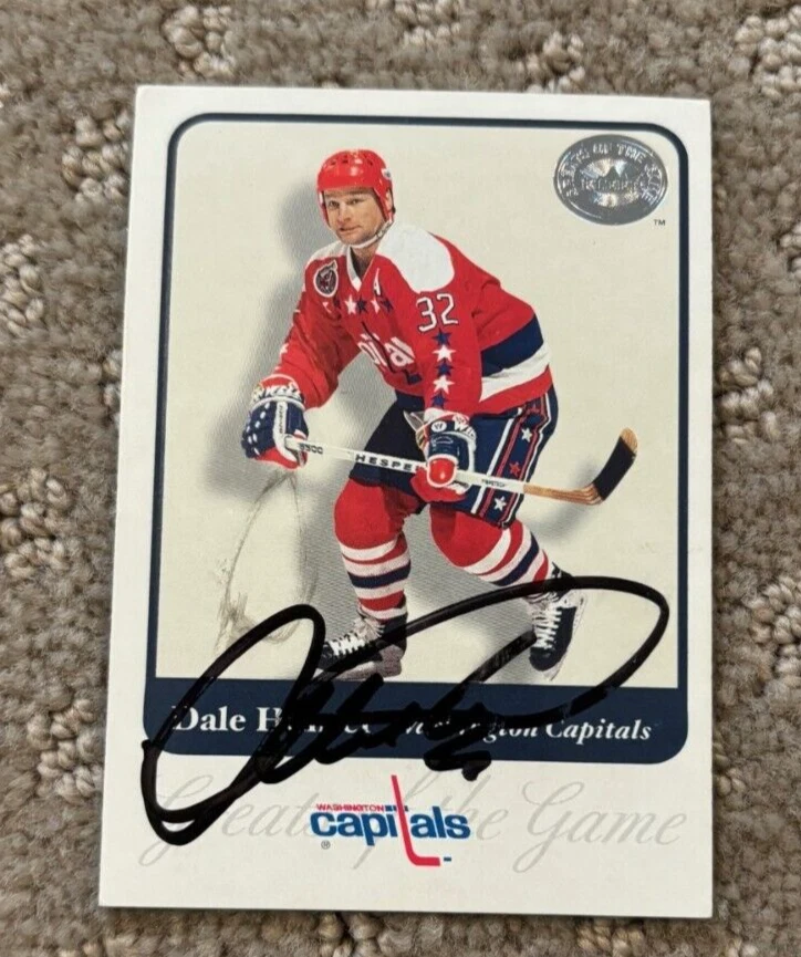 2001 Fleer Greats of the Game signed autographed Dale Hunter card #18