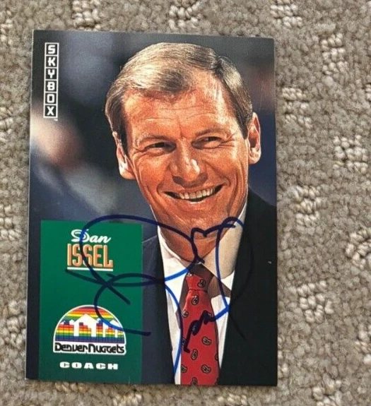 DAN ISSEL 1992 SKYBOX Autographed Signed BASKETBALL Card 261 NUGGETS
