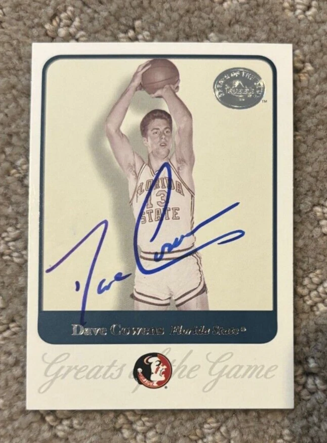 2001 Greats of the Game #19 Dave Cowens signed autographed card Boston Celtics