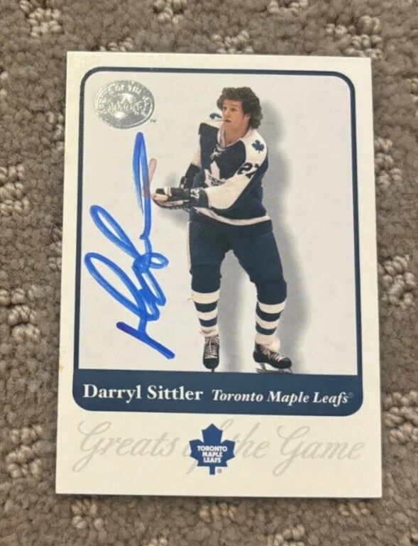 2001-02 Fleer Greats of the Game Darryl Sittler signed autographed card #52 HOF