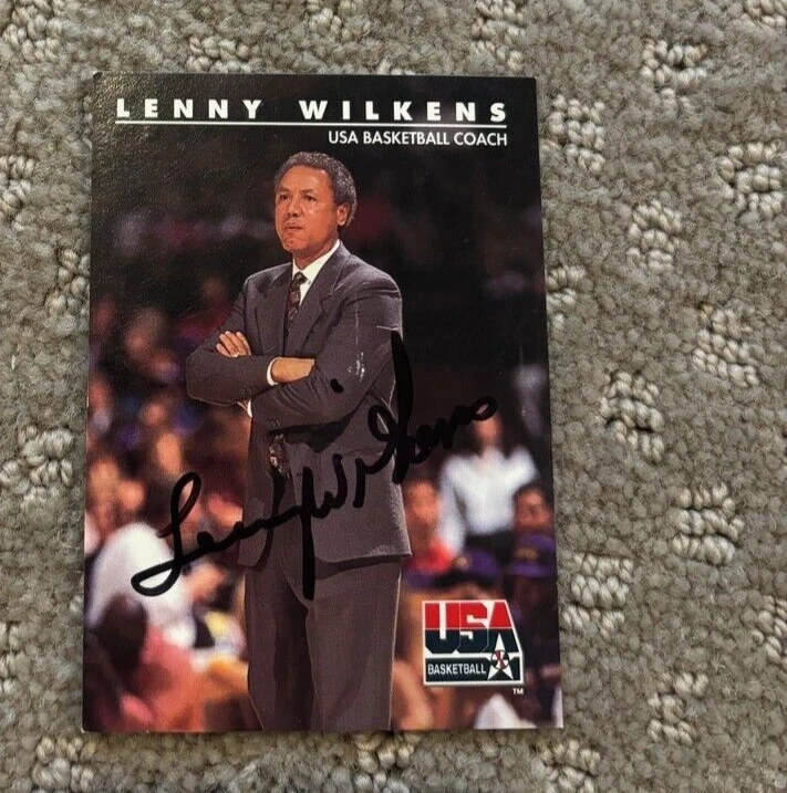 1992 Skybox USA - #97 Lenny Wilkens signed autographed card