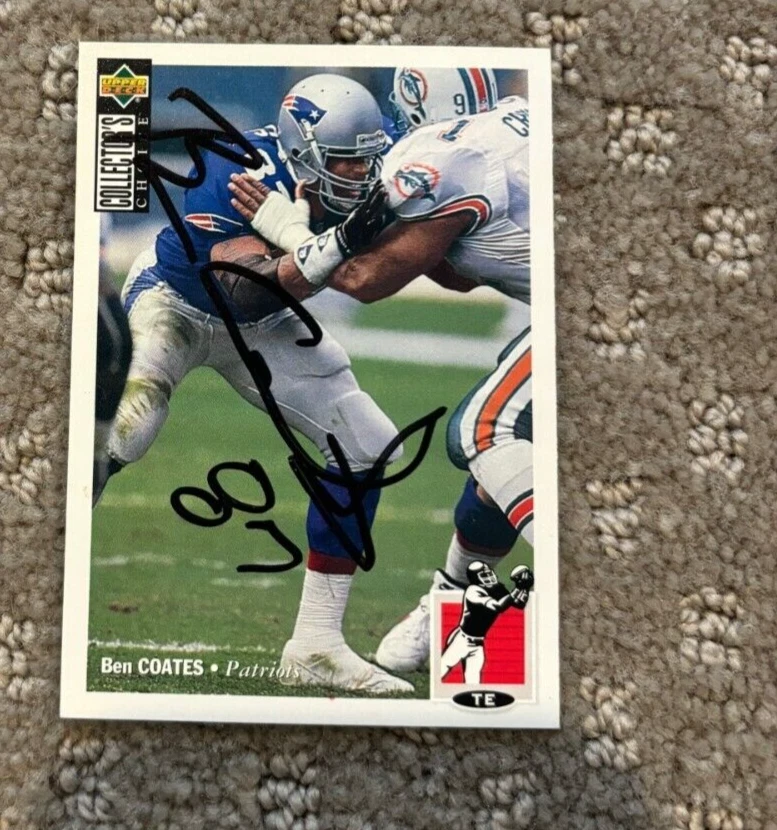 1994 Collector's Choice Ben Coates signed autographed Card New England Patriots