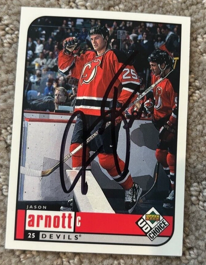 1998-99 UD Collectors Choice Jason Arnott signed autographed card #118 NJ Devils