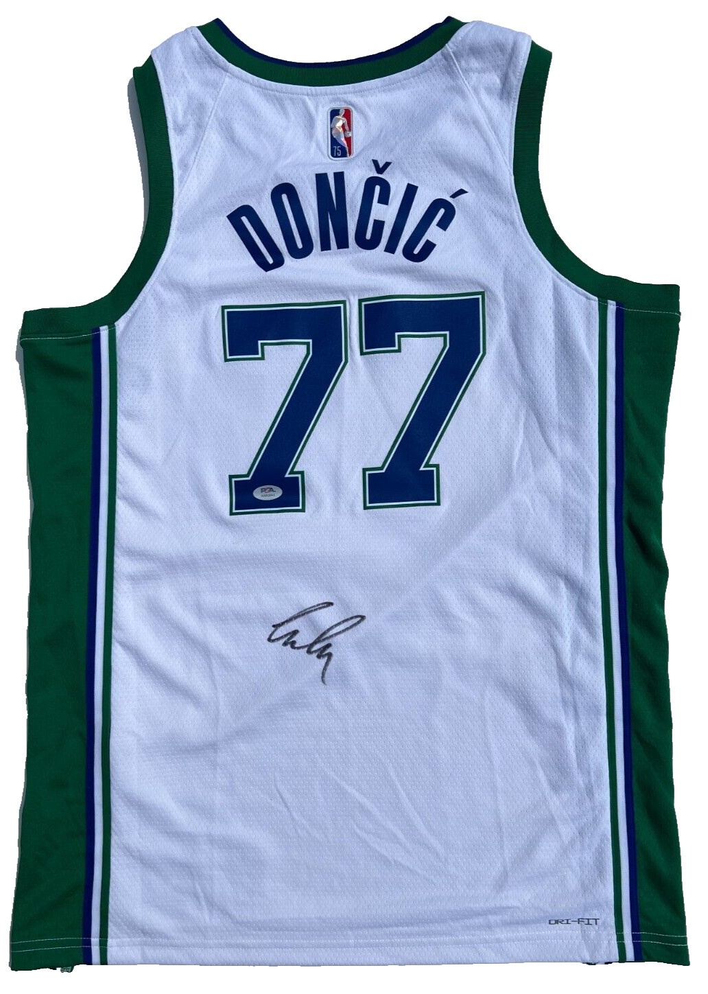 LUKA DONCIC SIGNED DALLAS MAVERICKS AUTHENTIC CITY EDITION JERSEY PSA/DNA !